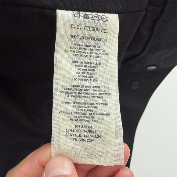 Filson Tin Cloth Short Lined Cruiser Jacket Mens Large Climate Pledge Tom Segura - Picture 11 of 12